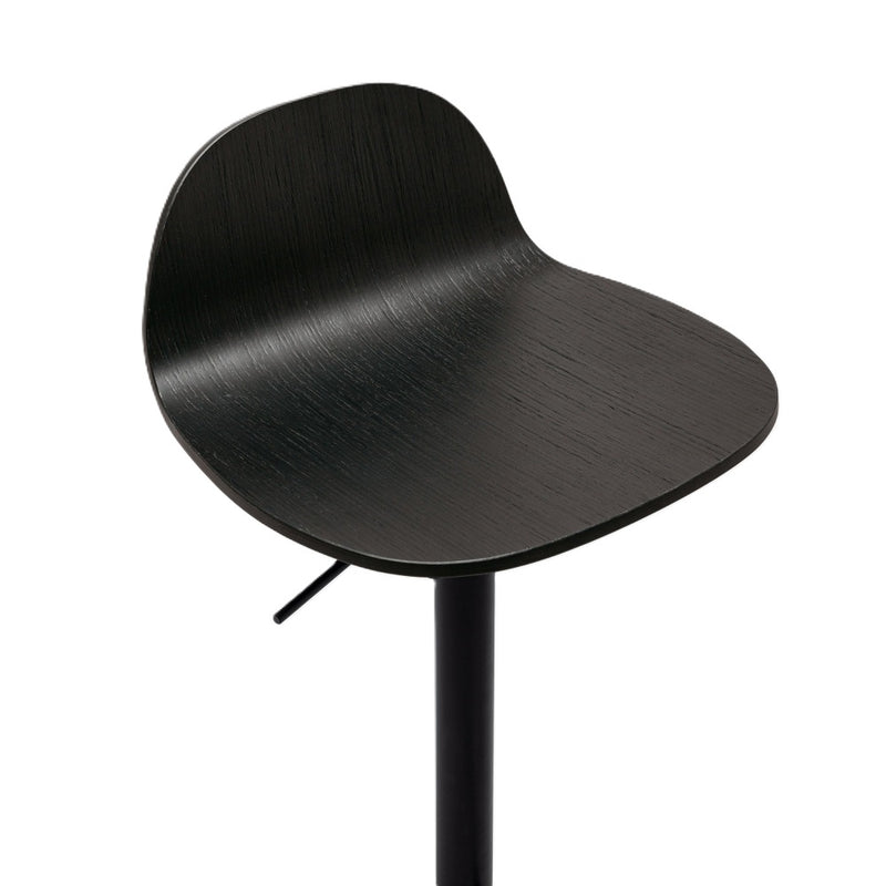 Pilat Stool with Backrest - Wooden Seat