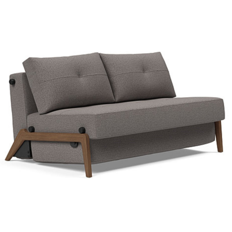 Cubed Full Size Sofa Bed With Dark Wood Legs