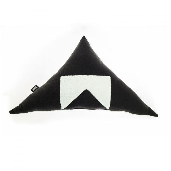 Modern Triangle Pillow in Black and white 