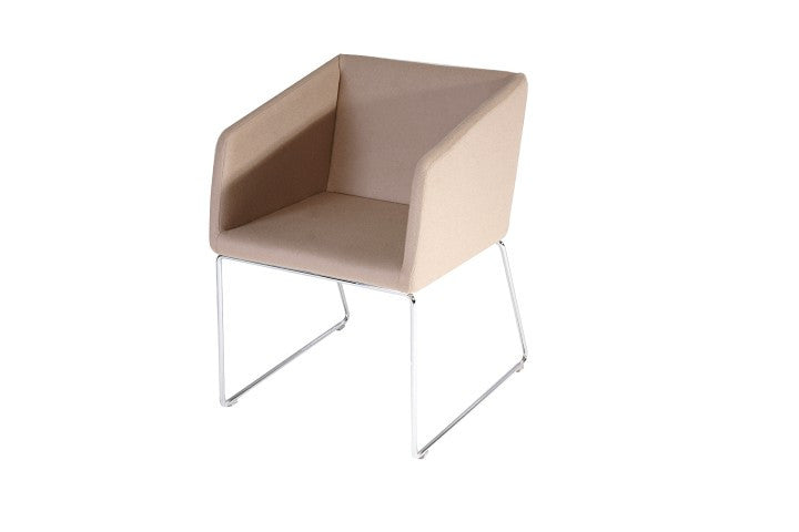 Buy Box Slide Armchair in Cream Leather | 212Concept