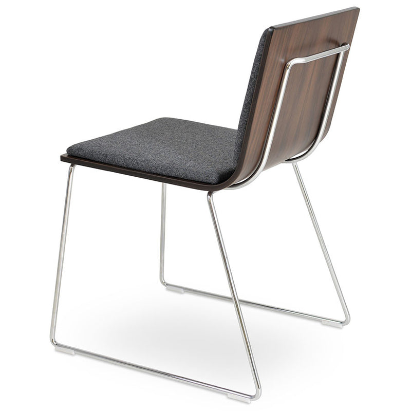 Buy Wood Shell Commercial Sled Base Corona Chair | 212Concept