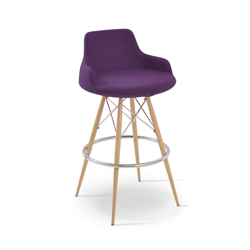 Buy Round Curvy Commercial Dowel Base Stool | 212Concept