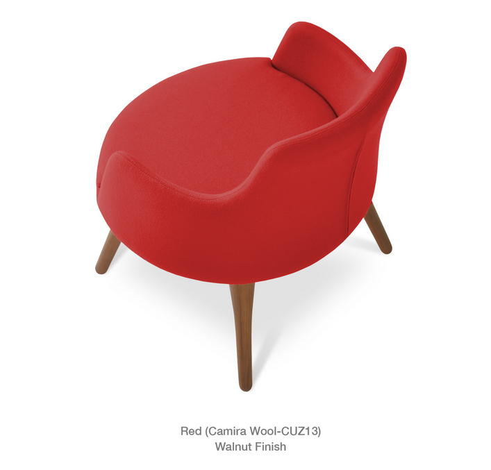 Buy Round Wide Wood Legged Lounge Chair | 212Concept