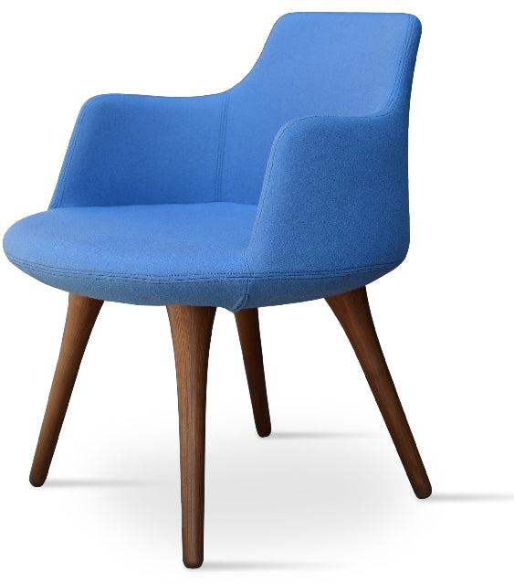 Buy Solid Beech Four-Leg Base Upholstered Armchair | 212Concept