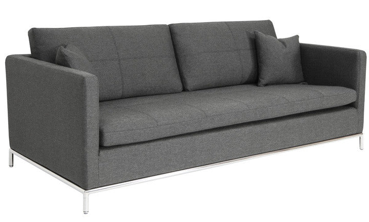 Istanbul modern sofa in dark grey wool 