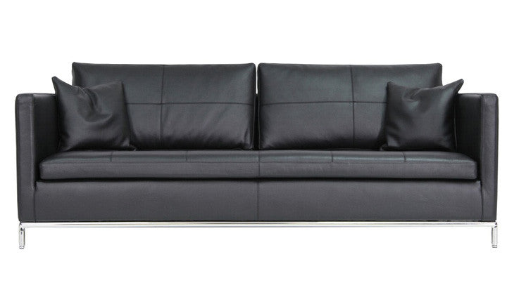 Istanbul modern sofa in black genuine leather 