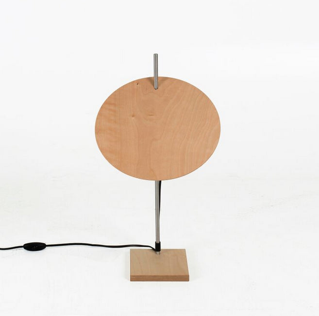 Modern Round Oak Plywood Table Lamp | 212Concept