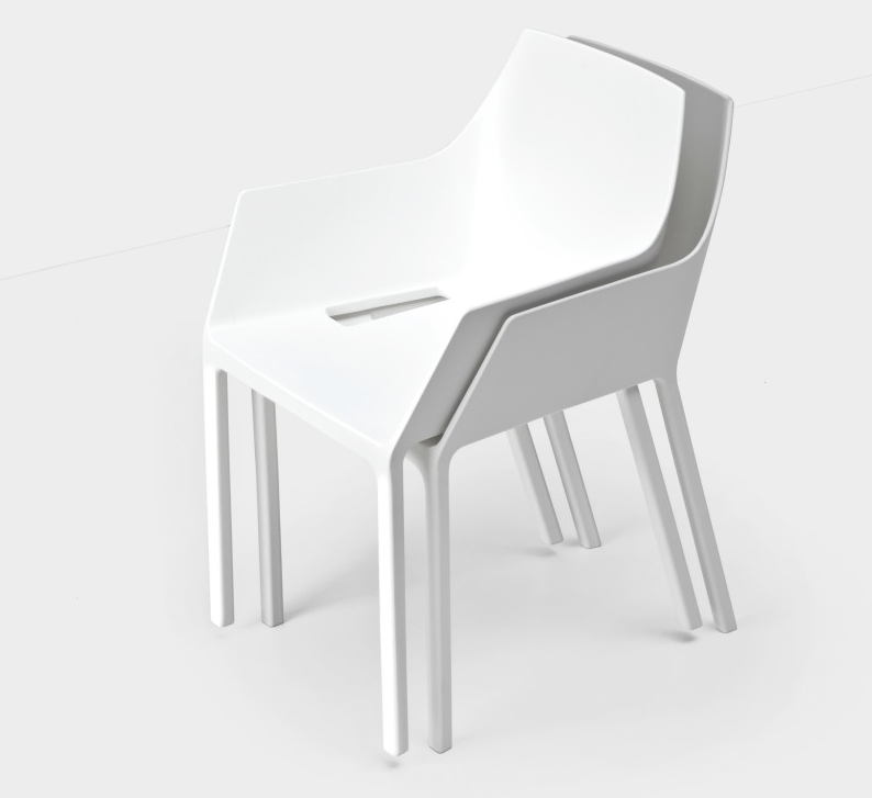 Buy Sculpture Like Modern White Italian Stackable Armchair | 212Concept
