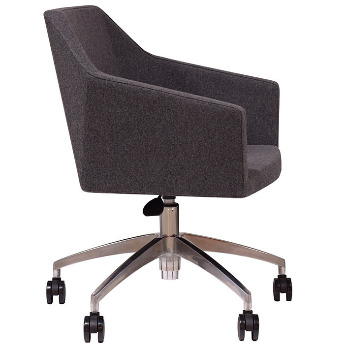 Buy Mercer Modern Desk Chair In Dark Grey Wool | 212Concept