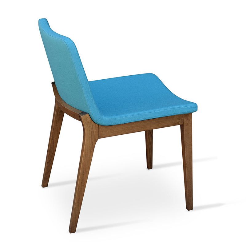 Buy Wool Upholstered Modern Wood Base Side Chair | 212Concept