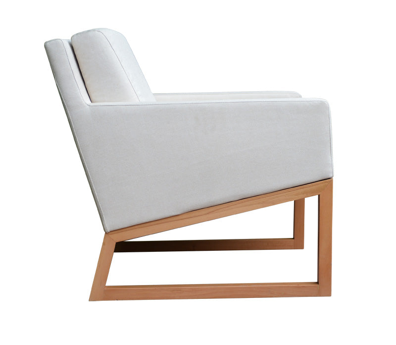 Nova Chair - Wood Base - White Leatherette