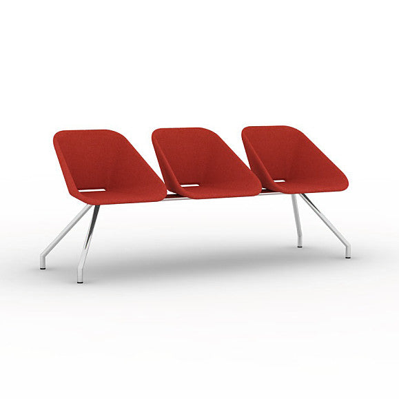 Buy Modern Bench in Red Upholstery Three-Seater | 212Concept