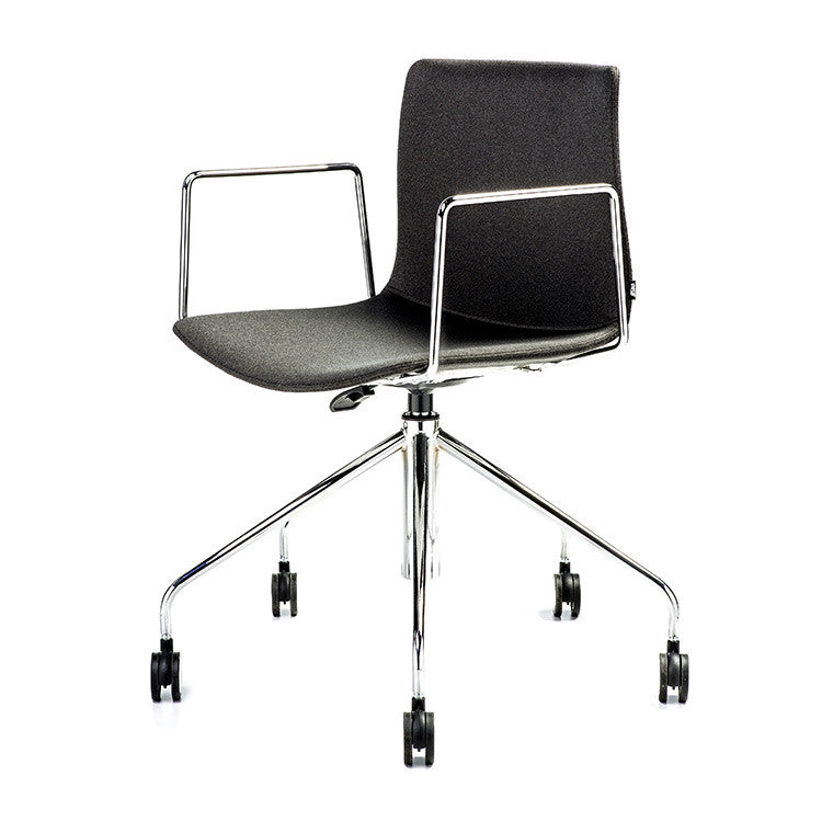 Buy Black Leather Minimal Rest Office Task Chair | 212Concept