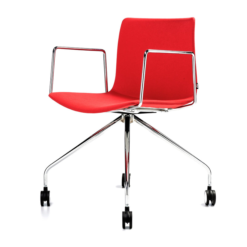Buy Red Fabric Upholstered Minimal Rest Office Task Chair | 212Concept
