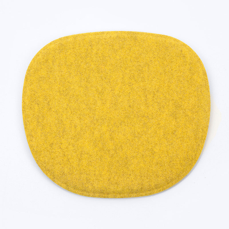Modern Maharam Kvadrat yellow Wool side chair seat pad for all Kubikoff chair collection