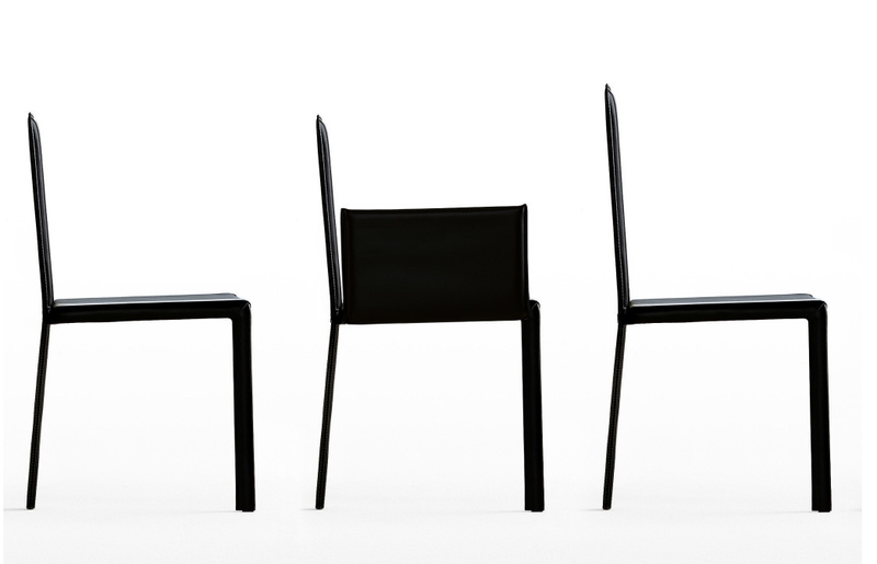 Shop For Sleek Minimal Leather Upholstered Italian Chair | 212Concept
