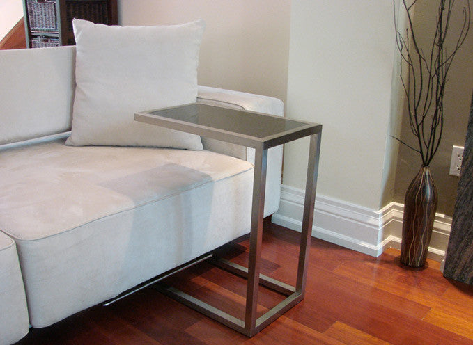 Alfa End Table tempered glass top
