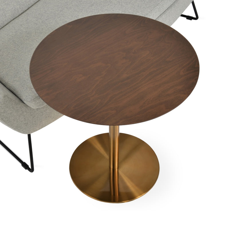Ares End Table with Gold Brass