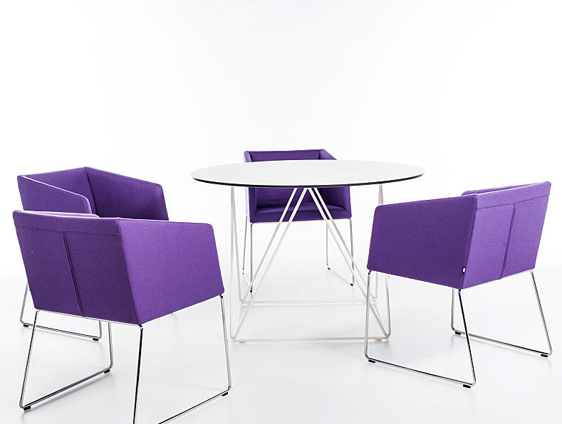 Buy Box Slide Armchair in Purple Wool Fabric | 212Concept