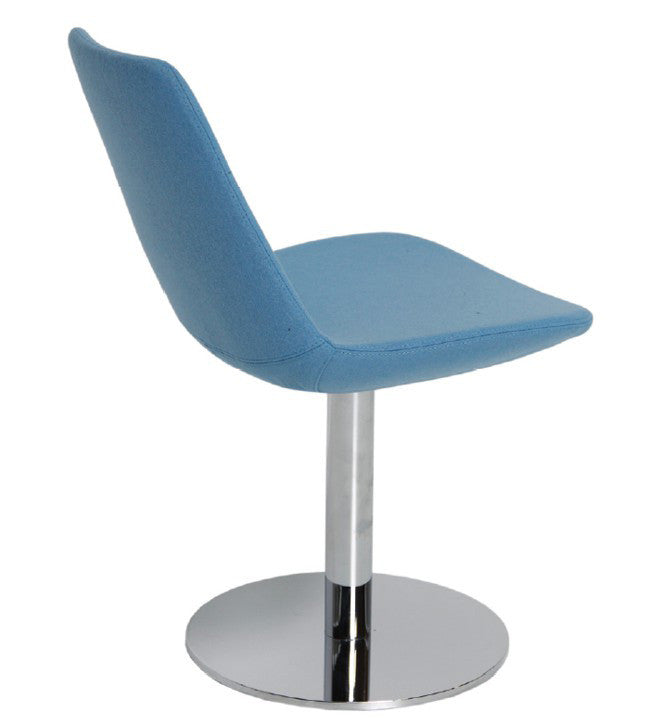 Sky blue wool Eiffel modern swivel chair