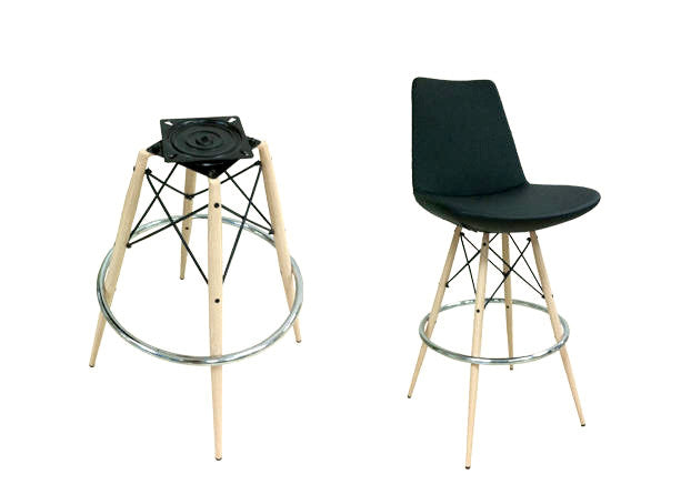 Eiffel MW stool - natural legs 