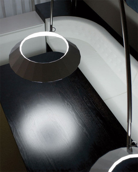Modern Round Halo Floor Light Jet Black Color | 212Concept