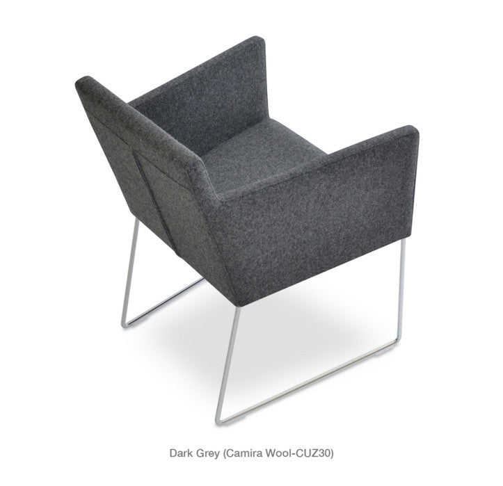 Buy Ample Shell Sled Base Modern Armchair | 212Concept