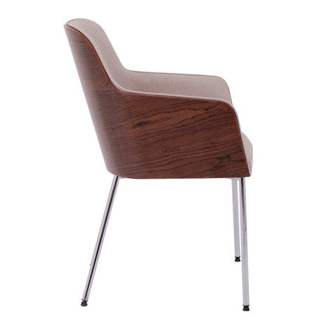 Hudson modern armchair with solid metal legs 