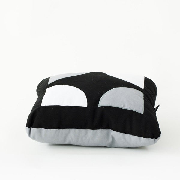 Geometric design throw pillow