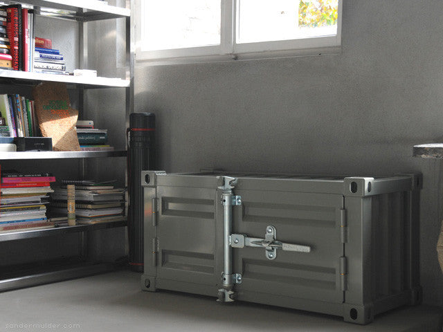 Modern colorful container metal cabinet in grey | 212Concept