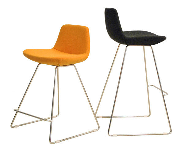 Pera modern barstool and counter stool with wire base 