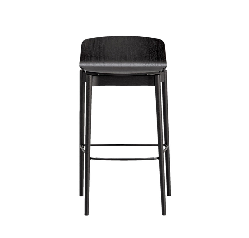 Rama Wood Low Back Stool - Pack of 4