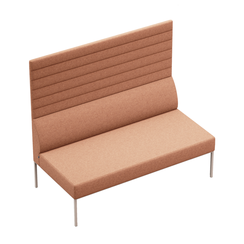 Noda High Back Armless 2 Seater Sofa