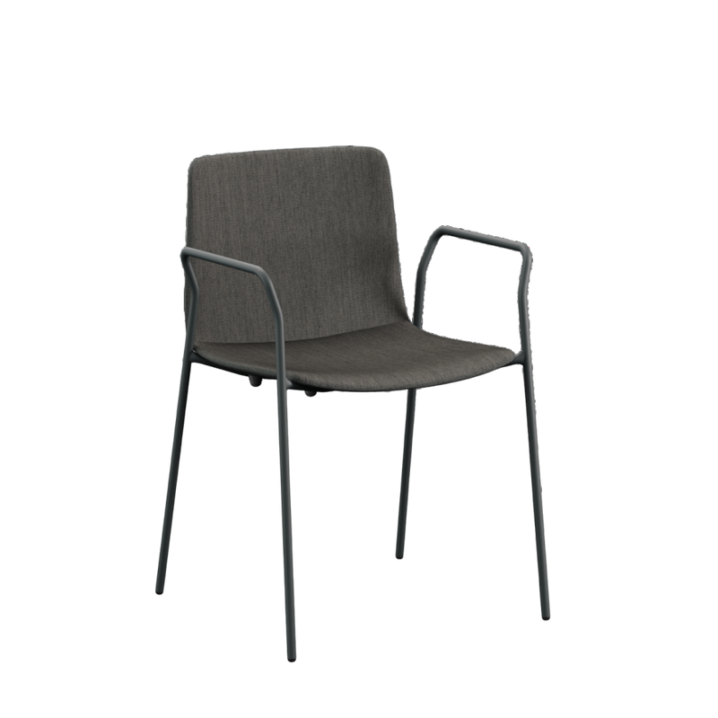 Rest 4-Leg Upholstered Chair with Arm