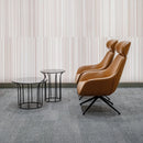 Lamy Swivel Wood Lounge Chair with Headrest