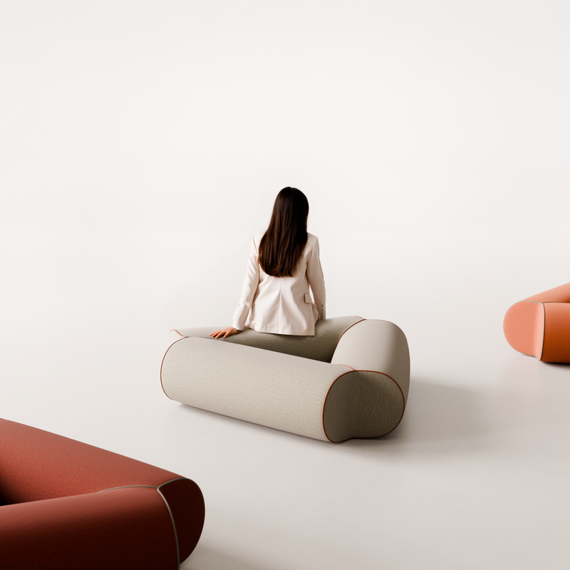 Pod Quad - Square Fully Upholstered Bench