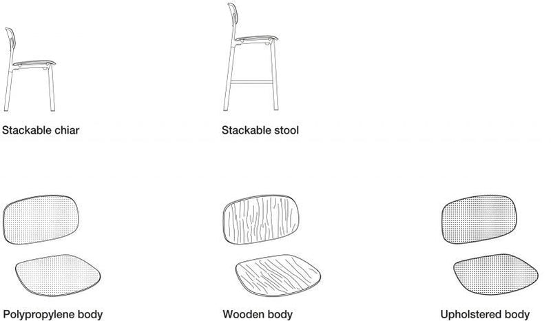Colander Padded Chair - Pack of 4