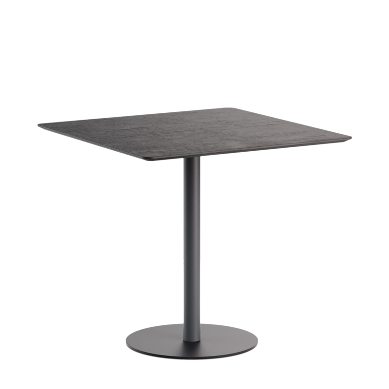 Globe Table | Square Wood Top | Round Base