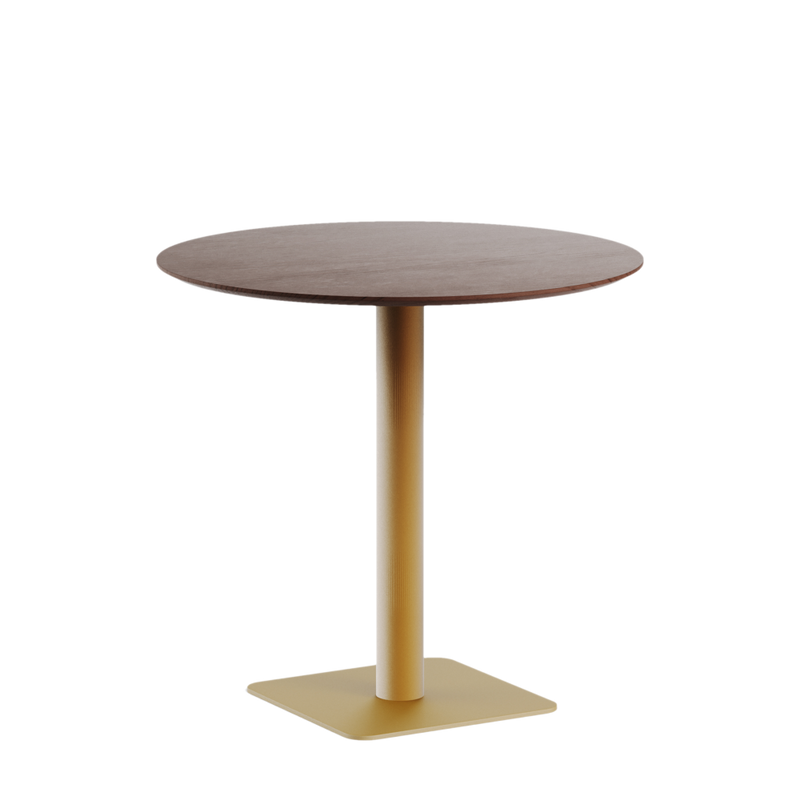 Globe Table | Round Wood Top | Square Base
