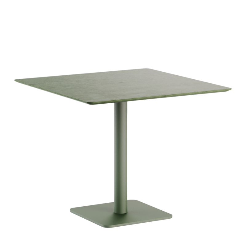 Globe Table | Square Wood Top | Square Base