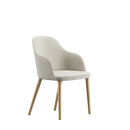 Rhone Side Armchair w/ Wood Dowel Base