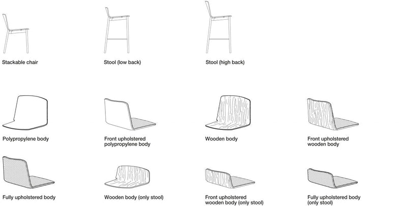 Rama Swivel Trestle Chair - Pack of 4
