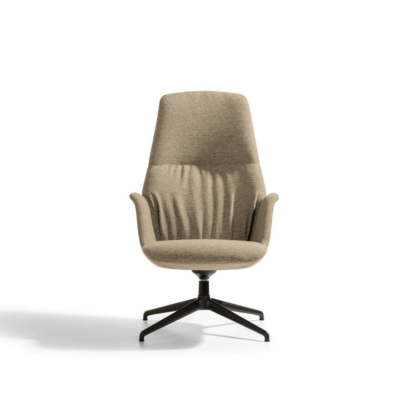 Hive Soft Lounge Chair | High Back | Aluminum Swivel Base