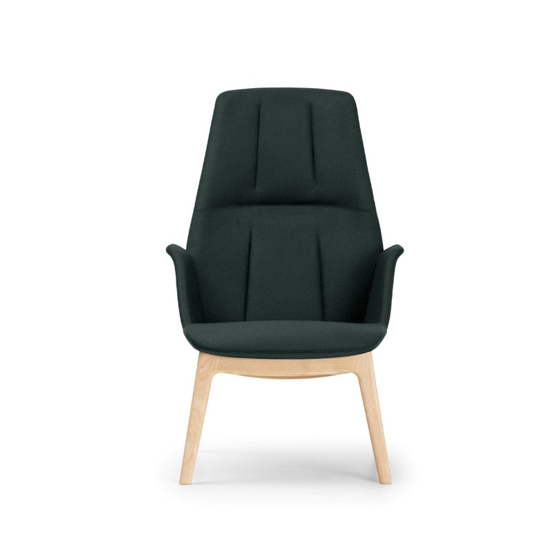 Hive Lounge Chair | High Back | Wood Base