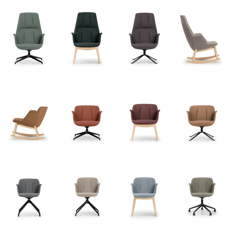 Hive Lounge Chair | Low Back | Wood Base