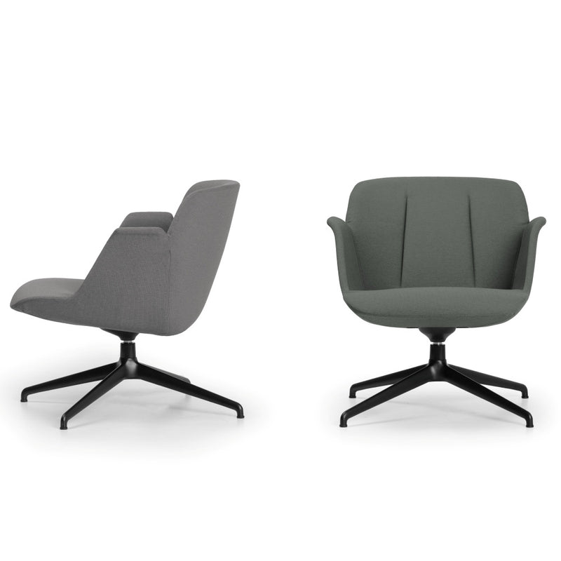 Hive Lounge Chair | Low Back | Aluminum Swivel Base