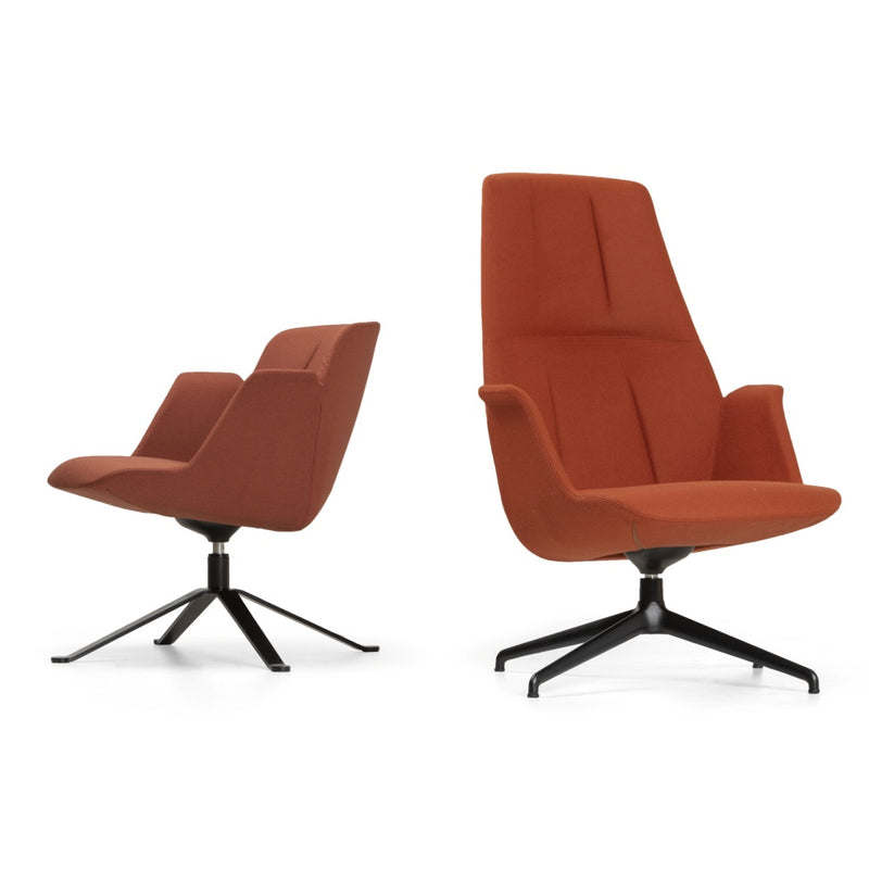 Hive Lounge Chair | Low Back | Aluminum Swivel Base