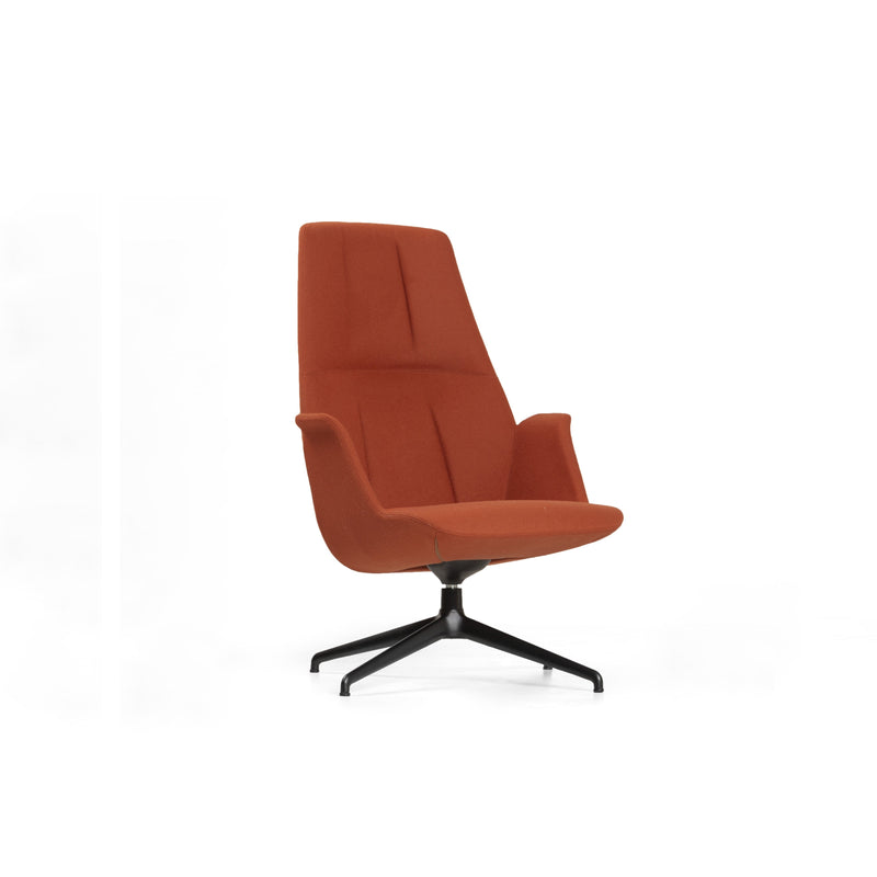 Hive Lounge Chair | High Back | Aluminum Swivel Base
