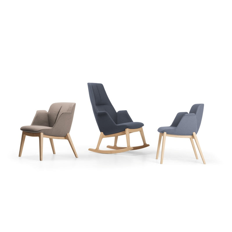 Hive Lounge Chair | Low Back | Wood Base