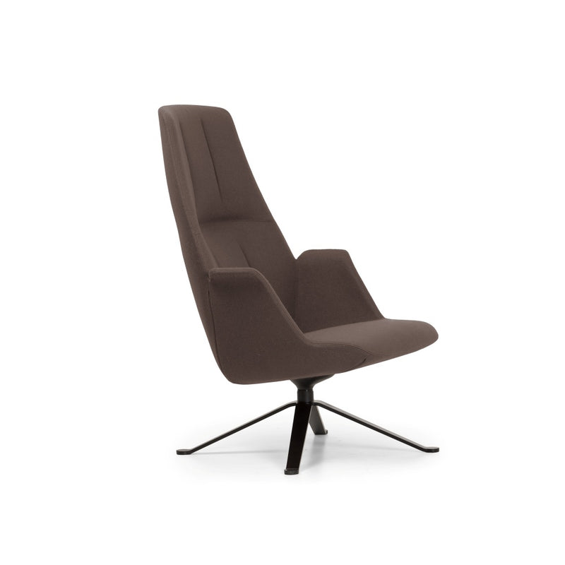 Hive Lounge Chair | High Back | Steel Swivel Base